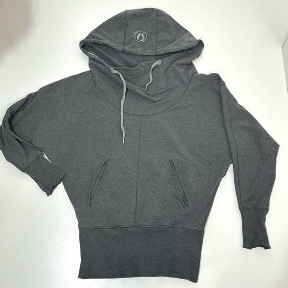 Lululemon Flashback Pullover Slouchy Hooded Sweatshirt Gray 8 - Picture 1 of 15